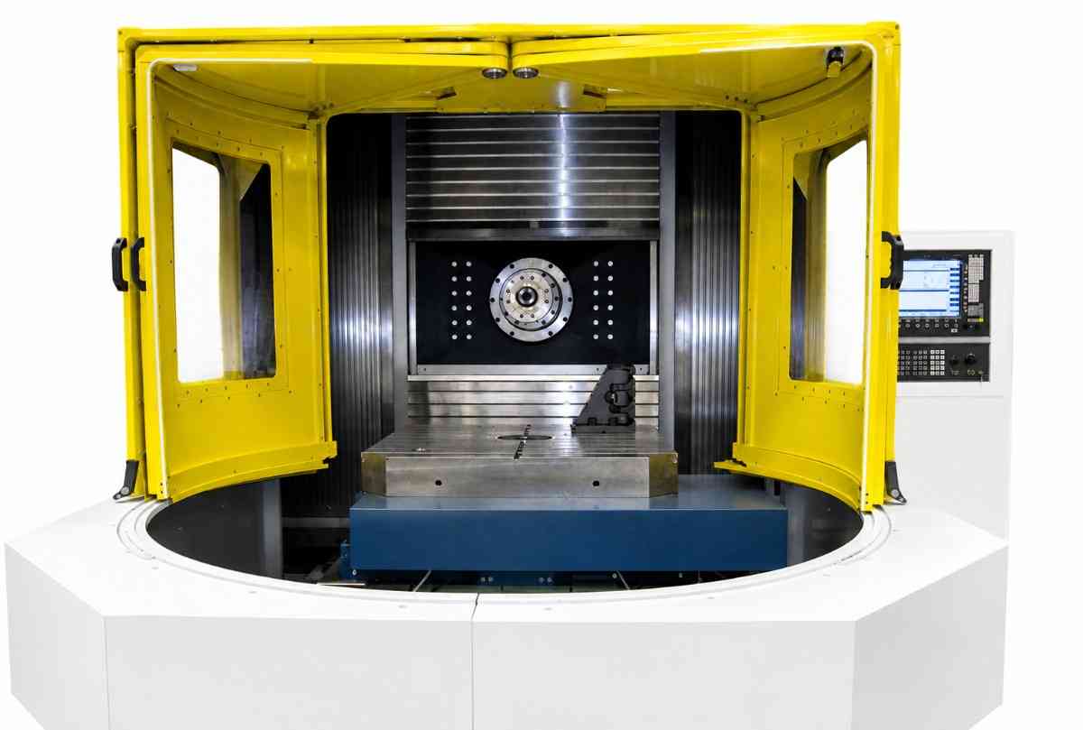 Sword plated bellows on machine tool