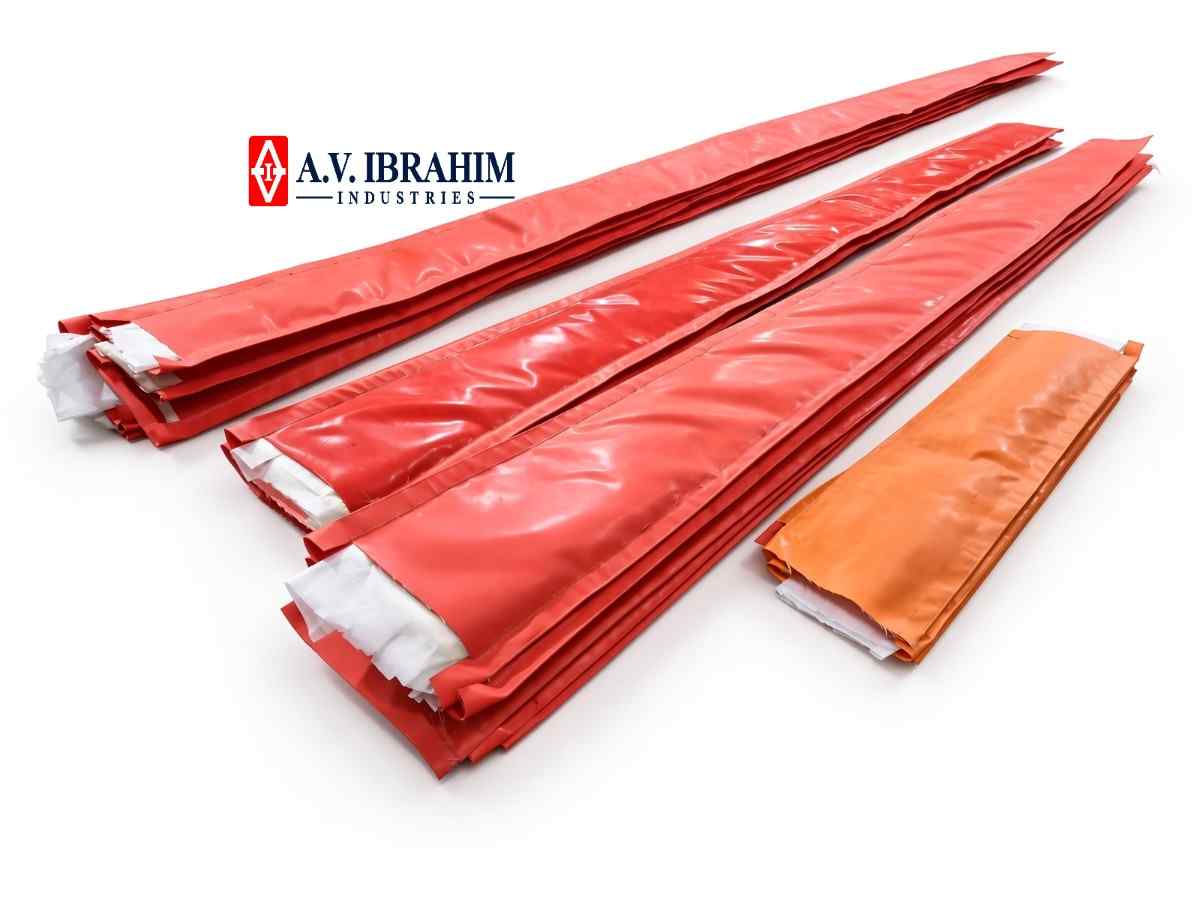 Red fabric expansion joint