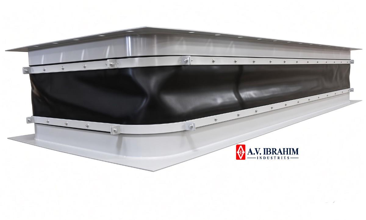 Grey fabric expansion joint