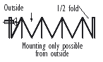 Outside – 1/2 fold
